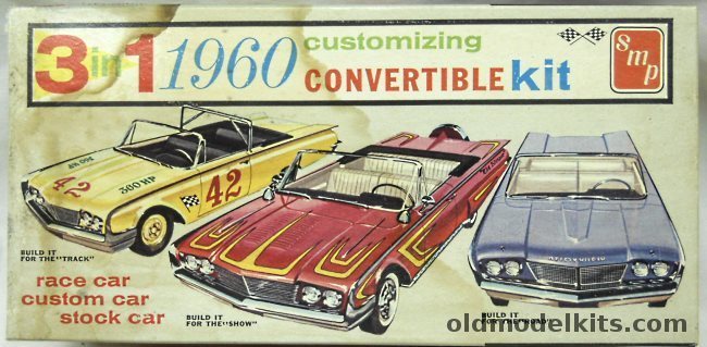 SMP 1/25 1960 Chrysler Imperial Convertible 3 in 1 Customizing Kit - Stock / Custom / Competition (AMT), 88860 plastic model kit